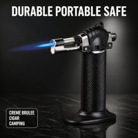 Briquet torche portable puissant DP à flamme jet, rechargeable au butane, pour cigares et cigarettes