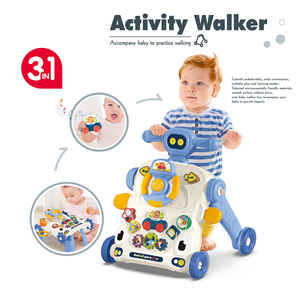 बच्चे सीखने के लिए नवीनतम मल्टीफंक्शन बेबी वॉकर 3 1 शैक्षिक टेबल खिलौना - Product Image 2