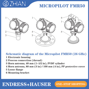 เครื่องวัดระดับเรดาร์ Endress+Hauser E+H FMR50 ราคาประหยัด พร้อมเซ็นเซอร์ควบคุมระดับที่แม่นยำสำหรับเกจวัดระดับ - Product Image 4