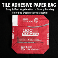 Sac en papier kraft à valve 20 kg, imperméable, écologique, biodégradable pour l'emballage d'adhésif pour carrelage et de mortier sec, valve laminée personnalisée