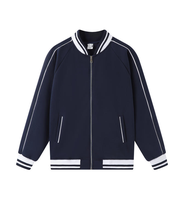 Veste de baseball à blocs de couleur avec fermeture éclair, nouvelle arrivée automne/hiver 2025, taille plus, style américain décontracté