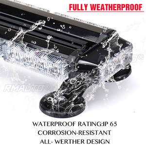 Luz Estroboscópica LED de 12V para Techo de Auto, de 15 a 38 Pulgadas, Luz de Advertencia Intermitente de Seguridad para Camiones, Remolques e Ingeniería - Product Image 4