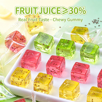 Bonbons gélifiés en gros, saveurs de fruits assorties, avec graines, friandises moelleuses