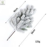 Großhandel Künstlicher Beflockter Kiefernzweig PE Schneespray Weißer Baum Handgefertigt für Hochzeit Weihnachten Tisch Heimdekoration
