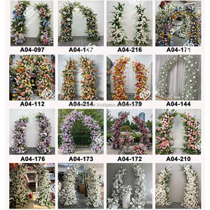 ดอกไม้ซุ้มโค้งผ้าไหมสีส้มแดงเรียบ200ซม. ดอกไม้ซุ้มดอกไม้งานแต่งงานซุ้มดอกไม้ประดิษฐ์สำหรับตกแต่งพื้นหลังงานแต่งงาน - Product Image 4