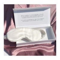 Masque de sommeil 3D de luxe personnalisé en soie noire pour les voyages