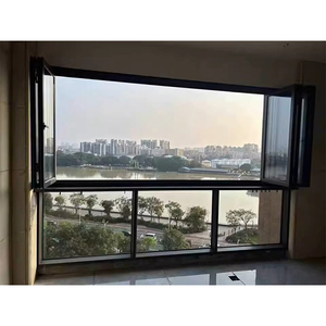 Ventana moderna de aleación de aluminio <span class=keywords><strong>plegable</strong></span> para puertas plegables verticales de cocina Solución de diseño gráfico para casa exterior - Product Image 3
