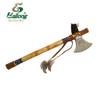 Têtes d'animaux artisanales en bois, haches, hachettes, tomahawks, décoration murale pour la maison