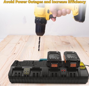 Cargador Rápido de 4 Puertos DCB104 para Baterías Dewalt de 12V/20V/60V DCB200 con Puerto <span class=keywords><strong>USB</strong></span>, Estación de Carga Múltiple para Baterías DCB115 DCB118 - Product Image 6