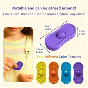 Jouet sensoriel magnétique en silicone pour adultes, <span class=keywords><strong>anti</strong></span>-<span class=keywords><strong>stress</strong></span>, soulagement de l'anxiété, 2 en 1, pierre sensorielle pour calmer, jouets de voyage - Product Image 4