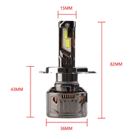 Nouveau matériau en alliage de Zinc H4 phare Led ampoules Led H7 H11 9005 9006 880 9012 Canbus phare 120W Led phare Kit disponible