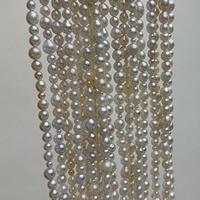 Collier en perles d'eau douce de forme irrégulière de qualité AAAA, 3-8 mm, brin de perles de 40 cm pour la création de bijoux DIY