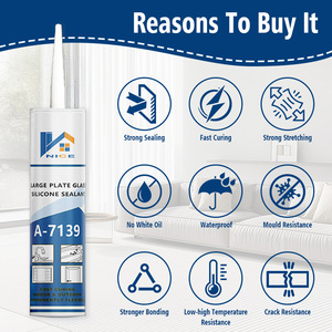 Sigillanti Siliconici Acetosi OEM di Fabbrica, Flessibili e Resistenti alla Muffa, Adesivo Siliconico GP <span class=keywords><strong>per</strong></span> Vetro e <span class=keywords><strong>Piastrelle</strong></span> - Product Image 5
