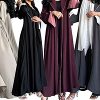 Abaya ouverte haut de gamme en gros, vêtements islamiques respirants, nouvelle robe musulmane pour femme, grande taille, légère, plissée, Abaya modeste de Dubaï