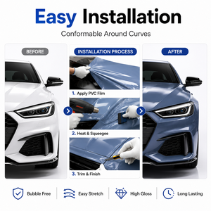 Rollo de Vinilo PVC de Color Listo para Enviar, Película Brillante, Mate o Metálica para Envolver Automóviles, Fácil Instalación, Adhesivo de Vinilo OEM ODM - Product Image 5