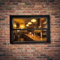 Fenêtre à double battant en aluminium durable et économique avec quincaillerie standard pour immeuble d'appartements locatifs