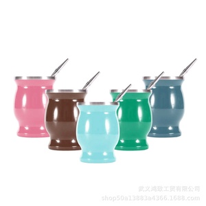 Nuevo Vaso de Acero Inoxidable 304 de Doble Vacío para <span class=keywords><strong>Mate</strong></span> Argentino, Diseño Especial <span class=keywords><strong>en</strong></span> Forma de Calabaza, Vaso Grande - Product Image 4