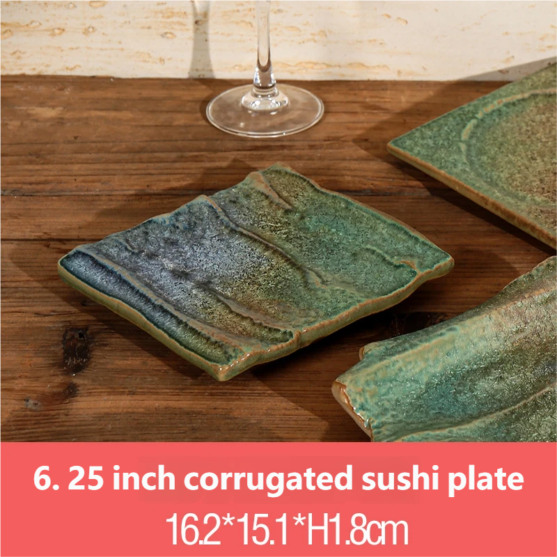 6. 25 inch corrugated sushi plate