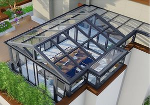 Jardin d'hiver balcon usine gartenhaus maison d'été <span class=keywords><strong>kit</strong></span> saisonnier entrée <span class=keywords><strong>en</strong></span> <span class=keywords><strong>aluminium</strong></span> trempé transition arc <span class=keywords><strong>pool</strong></span> <span class=keywords><strong>house</strong></span> - Product Image 3