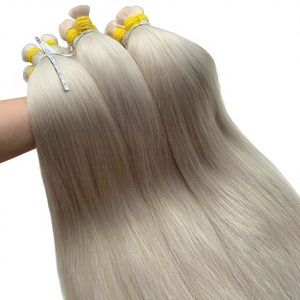 ผมต่อ RUSA HAIR แบบเป็นมัด น้ำหนัก 100 กรัม ผมแท้เวียดนาม เกรดเวอร์จิ้น ซุปเปอร์ดับเบิ้ลดรอน ไม่มีส่วนผสมของเส้นใยสังเคราะห์ สีบลอนด์ - Product Image 1