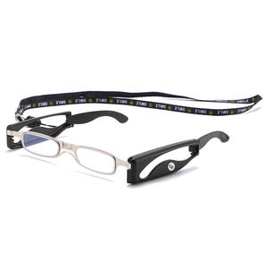 Gafas de lectura plegables para mujer, ligeras, con marco de plástico y metal, protección contra la luz azul, portátiles, con cordón, origen Taizhou - Product Image 2