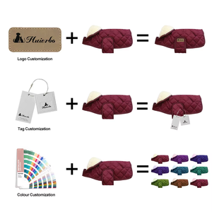 도매 인조 모피 레드 크리스마스 애견 의류 재킷 코트, 반려동물 제품 - Product Image 3