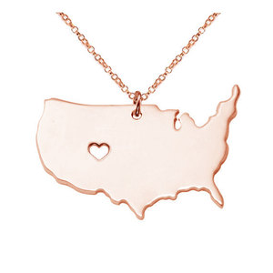Collier pendentif <span class=keywords><strong>carte</strong></span> des <span class=keywords><strong>États</strong></span>-<span class=keywords><strong>Unis</strong></span> <span class=keywords><strong>d</strong></span>'<span class=keywords><strong>Amérique</strong></span> 3 couleurs Collier de l'État des <span class=keywords><strong>États</strong></span>-<span class=keywords><strong>Unis</strong></span> Accessoires de bijouterie - Product Image 5