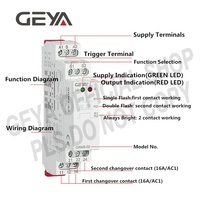 Relais à verrouillage de mémoire SPDT 16A pour montage sur rail DIN miniature GRM8-02 AC230V AC/DC12-240V