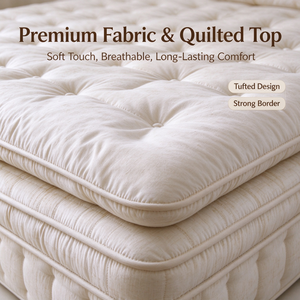 <span class=keywords><strong>Matelas</strong></span> à ressorts en crin de cheval naturel fait main 28 cm, fermeté moyenne, luxe, sans colle, antibactérien, anti-acariens, Mountain Hermit Home - Product Image 3