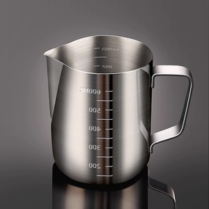 Tasse à latte art en acier inoxydable, carafe à mousse de lait de 600 ml pour la préparation du café - Product Image 1