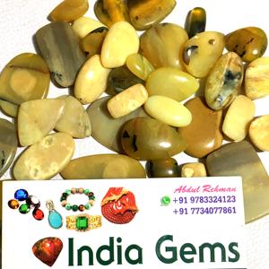 Lote liso de forma de mezcla de ópalo amarillo, piedra preciosa suelta, cabujón pulido a mano, joyería 100%, piedra Natural sin agujero, terceros - Product Image 1