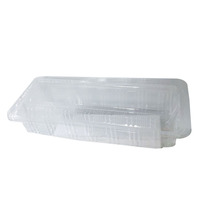 Boîte d'emballage rectangulaire pour desserts en gros, transparente, jetable, pour biscuits, gâteaux, pâtisseries, boîte à emporter