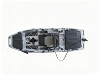 Kayak modulaire en plastique à 3 sections, monoplace, avec aileron rabattable, propulsion par pédales, moteur électrique, pour la pêche et le surf, certifié CE
