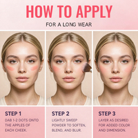 Palette de fards à joues repulpants rose rosé pour maquillage quotidien OEM ODM Logo personnalisé