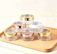 Vente en gros de pots ronds en forme de macaron de couleur bonbon, pots cosmétiques vides en plastique PP de 10 g, contenants pour baume à lèvres, fard à paupières, poudre