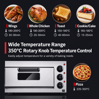 Four à pizza électrique professionnel avec contrôle indépendant de la température supérieure et inférieure jusqu'à 350°C pour des résultats de cuisson parfaits
