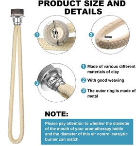 Stoppino Ceramico Catalitico per Lampada <span class=keywords><strong>a</strong></span> Olio con Fragranza, Stile Lussuoso, Lunga Durata e Facile da Usare per Deodoranti e Diffusori d'Ambiente - Product Image 3
