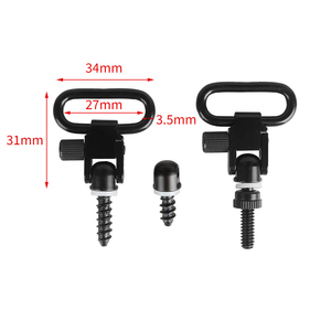 Kit de Eslinga Giratoria de Aleación de Zinc de Alta Resistencia con Tornillos de Doble Tipo, Tamaño 40mm, Óxido Negro, Liberación Rápida, Accesorio Táctico para Exteriores - Product Image 1