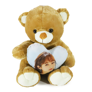 T-shirt con cuscino a cuore per regali compleanno di San Valentino stampabile con orsacchiotto di orsacchiotto colorato personalizzato per sublimazione in bianco - Product Image 3