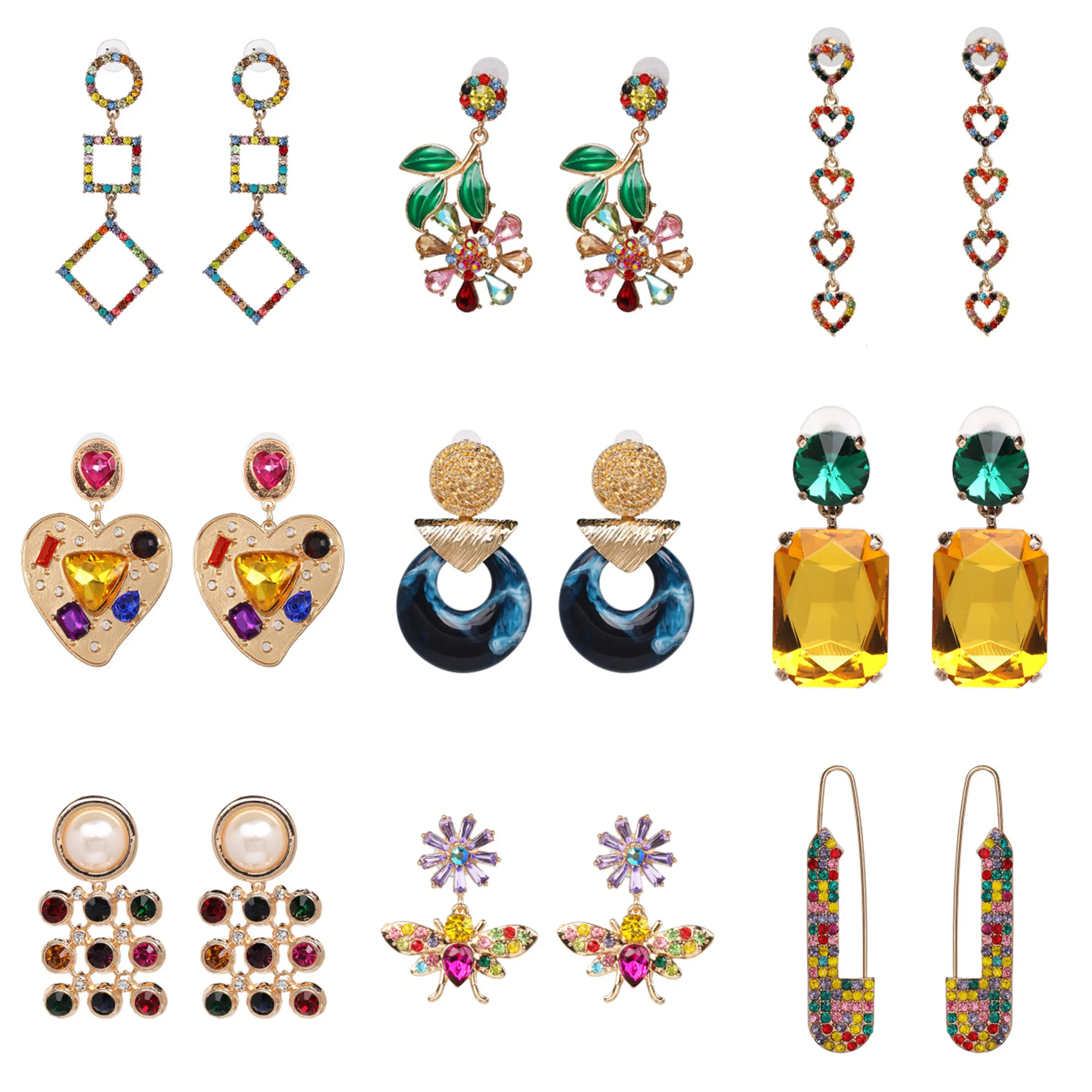 2022 Factory direct supplied wholesale bohemian dangle gold fashion earrings for women