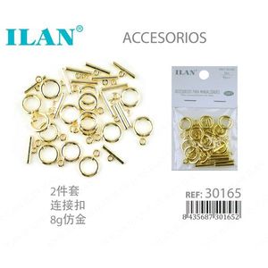 Anelli connettori in metallo ILAN 8g placcati oro per accessori fai da te per borse - Product Image 3
