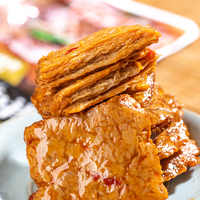 Hongpai - Snacks de Carne Vegetariana Vegana, Carne de Soya, Alto en Proteínas, Sabor Picante, Sémola de Trigo Sarraceno Frita, 20 g, Listo para Comer, Estilo Chino