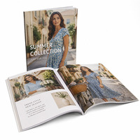 Brochure publicitaire pliée en carton offset verni de haute qualité, format A3/A4/A5, personnalisable en gros