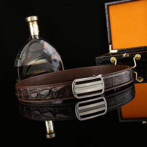 Ceinture Classique Homme en Peau de Crocodile Personnalisée avec Boucle Automatique en Acier, Légère, Durable, Respirante, Largeur 3,5 CM, Formelle - Product Image 6