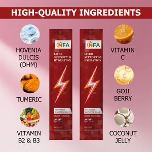 Gelatina Reforzadora de Recarga de Alta Calidad, Limpiador y Desintoxicante de Hígado con Sabor a Uva, Gelatina Hidratante para el Apoyo Hepático con Bayas de Goji y Cúrcuma - Product Image 3