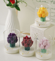 Juego de Velas Aromáticas con Aroma a Tulipán, Colores y Aromas Variados, Marca Privada OEM, Vela para Decoración del Hogar, Regalo de Boda, Venta al por Menor