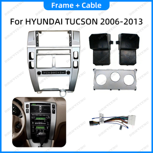 Marco de Panel de Radio para Coche Android con Pantalla de 12.3 Pulgadas, Base de Soporte y Arnés de Cableado CANBUS para <span class=keywords><strong>HYUNDAI</strong></span> <span class=keywords><strong>TUCSON</strong></span> IX35 <span class=keywords><strong>2006</strong></span>-2020 - Product Image 2