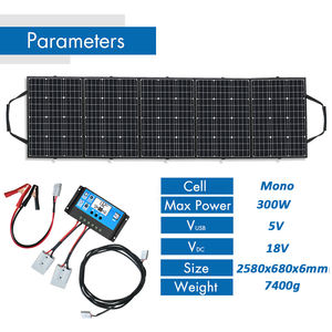 300w Pliable <span class=keywords><strong>Panneau</strong></span> <span class=keywords><strong>Solaire</strong></span> Flexible Maison <span class=keywords><strong>Kit</strong></span> pour Batterie RV Voiture Randonnée <span class=keywords><strong>Camping</strong></span> - Product Image 3