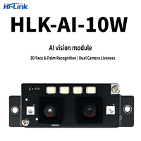 Module de reconnaissance biométrique 3-en-1 (visage, paume, code QR) HLK-AI-10W avec détection de vitalité binoculaire