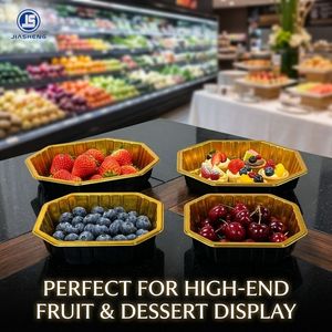 Barquette en plastique PET dorée de luxe pour fruits, jetable, pour supermarché - Product Image 2